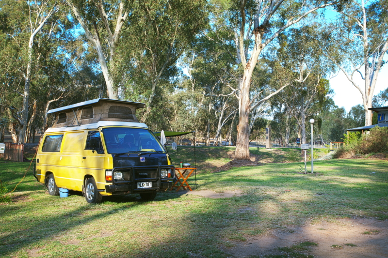Powered Grassed Creek Site Clare Holiday & Caravan Park