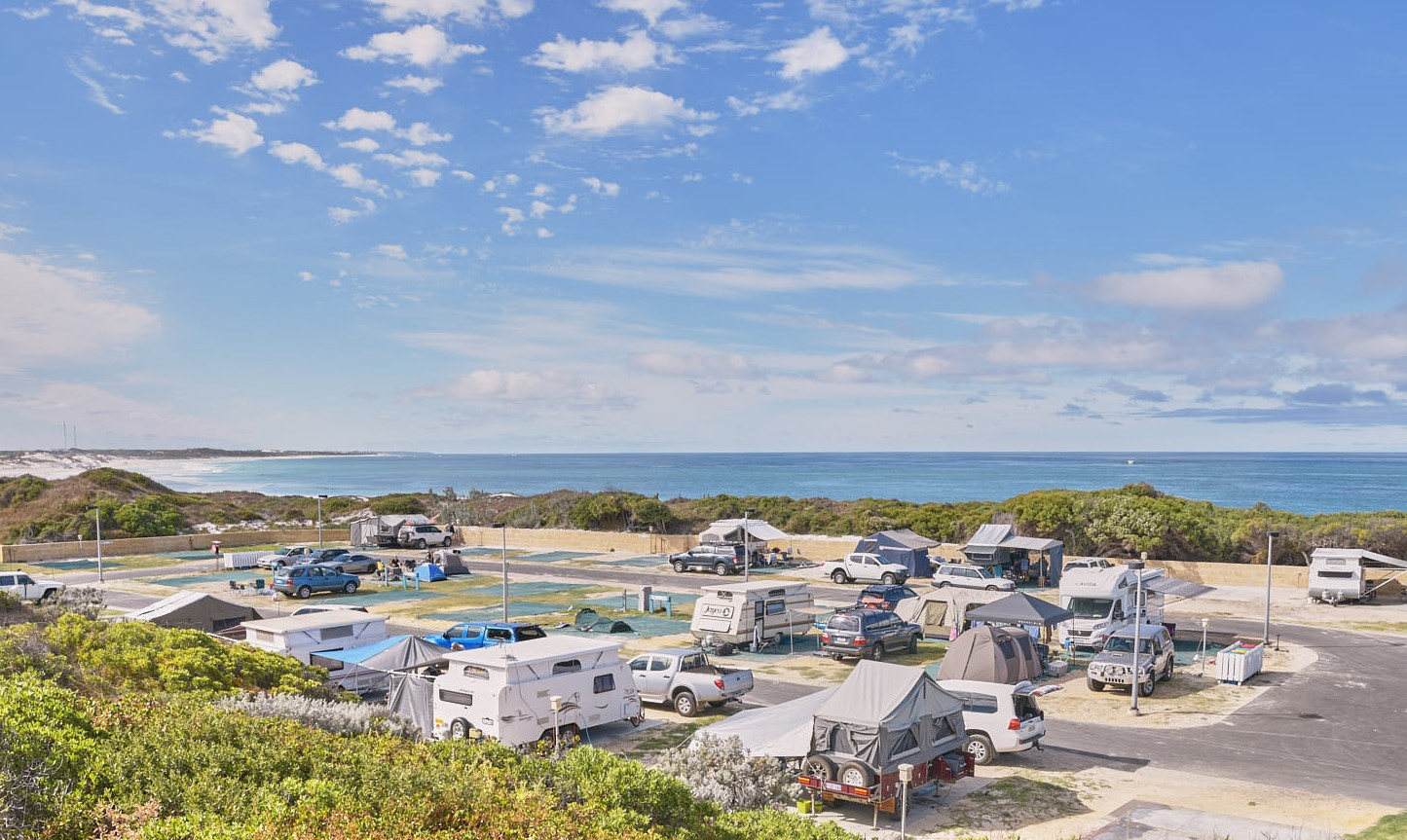 Powered Sites - Concrete | Experience Lancelin Holiday Park Caravan Park